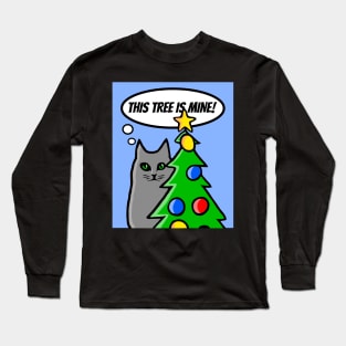 This Tree is Mine! Cat Christmas Tree Long Sleeve T-Shirt